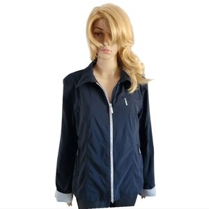 Coeur et emotions navy blue  long sleeves lightweight lined zip jacket, 13